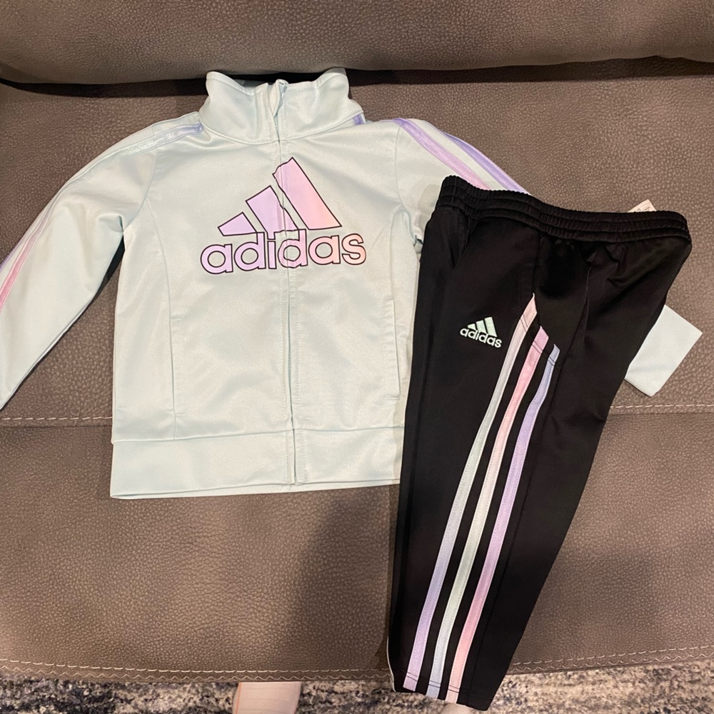Adidas track suit. 2T gently worn